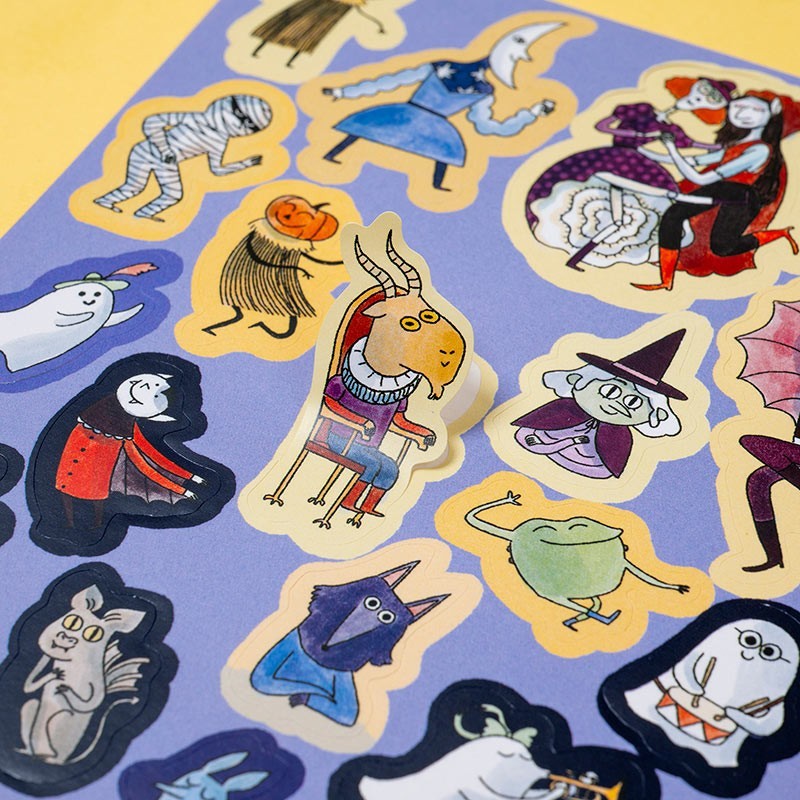 póster y pegatinas de monstruos